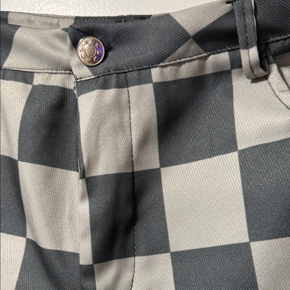 Amazon Men's Black and White Checkered Pants - Picture 3 of 4